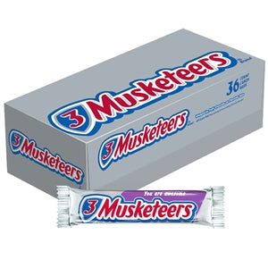 3 Musketeers Chocolate Candy Bar-1.92 oz.-36/Box-10/Case