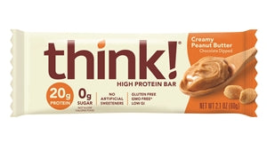 Thinkthin Creamy Peanut Butter Protein Bar-2.1 oz.-10/Box-12/Case