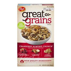 Post Cranberry Almond Crunch Cereal-14 oz.-12/Case