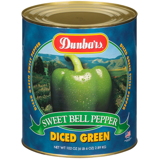 Dunbar Pepper Diced Green Regular Pack-1 Each-6/Case