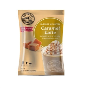 Big Train Caramel Latte Blended Ice Coffee Powdered Drink Mix-3.5 lb.-5/Case