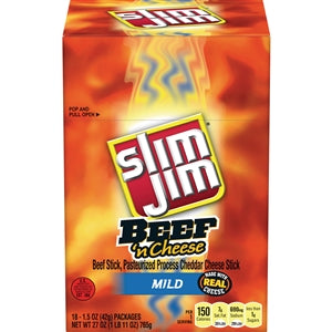 Slim Jim Beef And Cheese Snack Sticks 108/1.5 Oz.