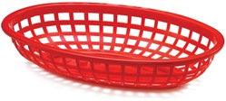 Tablecraft Classic Oval Basket-Hdpe-Red 9.375X6x1.875-36 Each-1/Case