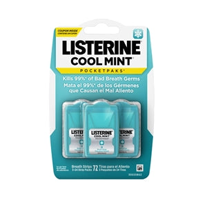 Listerine Cool Mint Pocketpaks-72 Count-6/Box-6/Case