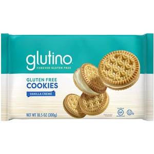 Glutino Gluten Free Vanilla Creme Cookies-10.5 oz.-12/Case