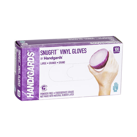 Handgards Snugfit Powder Free Large Vinyl Glove-100 Each-100/Box-10/Case