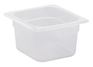 Cambro 1/6 Inch X 4 Inch Polypropylene Translucent Sixth Size Food Storage Pan-6 Each-6/Case