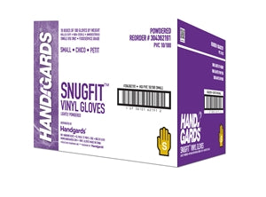 Handgards Snugfit Powder Free Small Vinyl Glove-100 Each-100/Box-4/Case