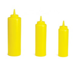 Tablecraft 12 oz. Yellow Dispenser Squeeze Bottle-12 Each-1/Case