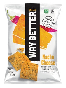 Way Better Snacks Way Better Snack Nacho Cheese Tortilla Chips-1 oz.-12/Case
