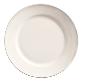 World Tableware Porcelana Rolled Edge Wide Rim Plate 9"- Bright White-24 Each-1/Case