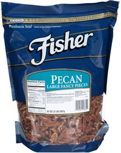 Fisher Fancy Large Pecan Pieces-32 oz.-3/Case