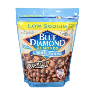 Blue Diamond Almonds Almonds Lightly Salted Low Sodium-16 oz.-6/Case