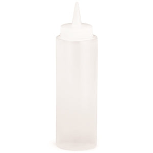 Tablecraft 8 oz. Natural Cone Tip Clear Squeeze Bottle-72 Each-1/Case