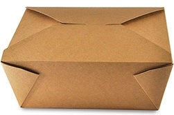 Royal 7.75 Inch X 5.5 Inch X 3.5 Inch #4 Kraft Folded Takeout Box-40 Each-4/Case