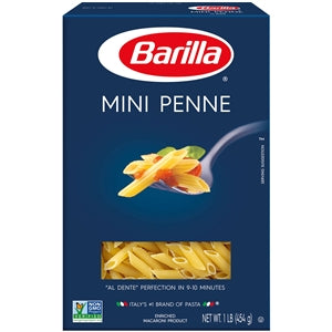 Barilla Mini Penne Pasta-16 oz.-12/Case
