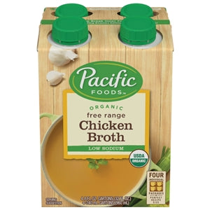 Pacific Foods Organic; Free Range; Low Sodium Chicken Broth 6/32 Oz.