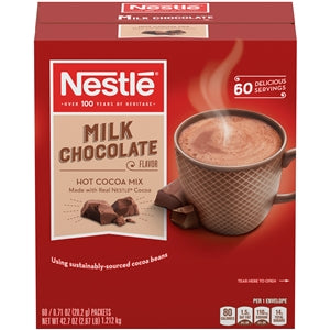 Nestle Milk Chocolate Hot Cocoa Mix-0.71 oz.-60/Box-6/Case