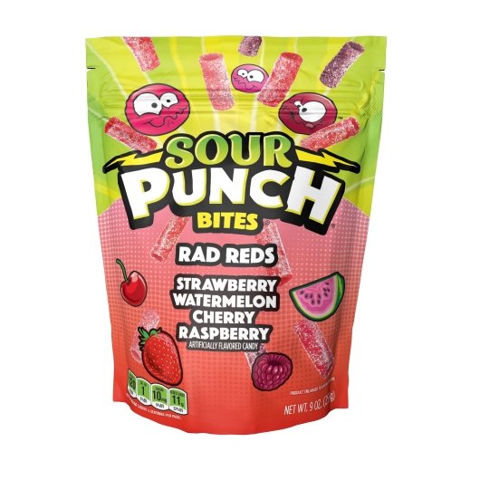 Sour Punch Rad Reds Bites-9 oz.-6/Case