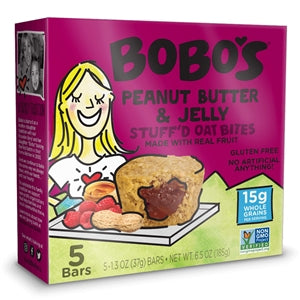 Bobo's Oat Bars Gluten Free-Vegan Peanut Butter & Jelly Bites-0.41 lb.-6/Case