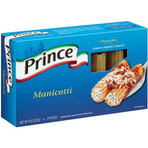Prince Manicotti Pasta-8 oz.-12/Case