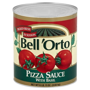 Bell 'Orto Pizza Sauce With Basil-107 oz.-6/Case