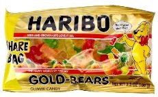 Haribo Share Bag Goldbears Confectionery Gummy Candy-3.5 oz.-18/Case
