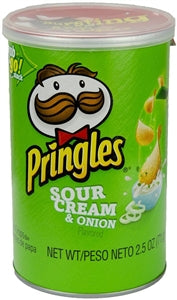 Pringles Grab & Go Sour Cream & Onion Potato Crisp-2.5 oz.-12/Case