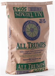 Gold Medal All Trumps Bakers High Gluten Enriched Unbleached Unbromated Flour-50 lb.-1/Case