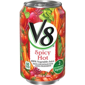 V8 Spicy Hot Vegetable Juice-11.5 fl oz.s-24/Case