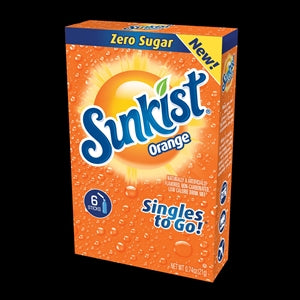 Sunkist Orange Drink Mix Singles To Go-6 Count-12/Case