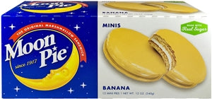 Moonpie Banana Mini Single Decker Pies-12 ct. 8 Boxes/Case