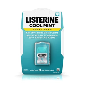 Listerine Cool Mint Pocketpaks-24 Count-12/Box-6/Case