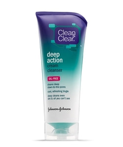 Clean & Clear Deep Action Cream Cleanser Sensitive Skin 12/6.5 Oz.