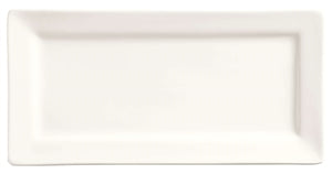 World Tableware Slate Collection Ultra Bright White Rectangular Plate 12" X 6"-12 Each-1/Case