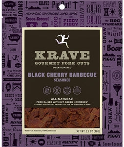 Krave Gourmet Black Cherry Barbecue Pork Cuts-2.7 oz.-8/Case