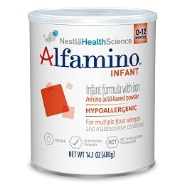 Alfamino Infant Hypoallergenic Amino Acid-Based Powder Infant Formula Can With Iron-14.11 oz.-6/Case