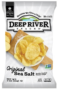 Deep River Snacks Original Sea Salt Kettle Potato Chips-2 oz.-24/Case