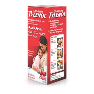 Tylenol Children's Tylenol Children's Dye Free Oral Suspension Cherry-4 fl oz.s-3/Box-12/Case