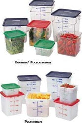 Cambro Camsquare 4 Quart Kelly Green Graduation Mark White Poly Container-1 Each