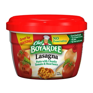 Chef Boyardee Lasagna & Beef Microwavable-7.5 oz.-12/Case