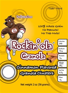 Rockin'ola Cinnamon Granola-56 Gram-125/Case