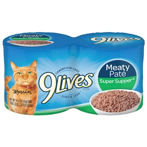 9 Lives Super Supper Cat Food Singles-5.5 oz.-6/Case