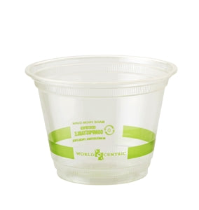 World Centric 9 oz. Ingeo Compostable Clear Squat Cup-50 Each-20/Case