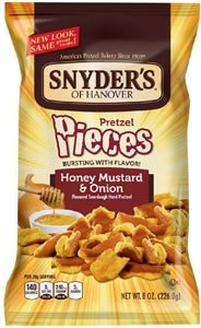 Snyder's Of Hanover Honey Mustard & Onion Pretzel Pieces-8 oz.-6/Case