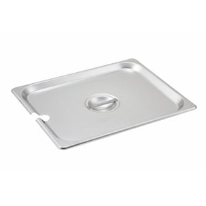Winco Half Size Slotted Stainless Steel Steam Table Pan Cover-1 Each