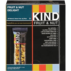 Kind Healthy Snacks Bar Fruit & Nut Delight Bar 1.4 oz. Bar- 12/Pack- 6 Packs/Case-1.4 oz.-12/Box-6/Case