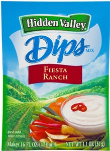 Hidden Valley Fiesta Ranch Party Dip Mix Dressing Mix-1.1 oz.-24/Case