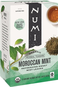 Numi Moroccan Mint Herbal Tea-18 Each-6/Case