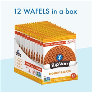 Rip Van Low Sugar Honey & Oats Wafels-1.16 oz.-12/Box-4/Case